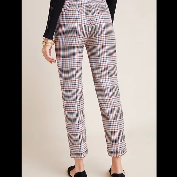 Anthropologie Malcolm plaid tapered trouser. NWOT - Picture 2 of 8